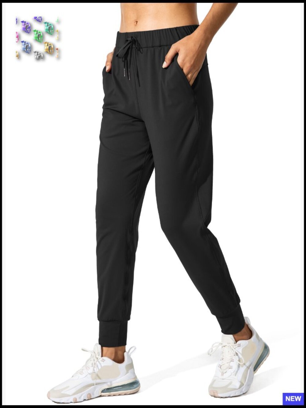 Women's Joggers Pants with Pockets Drawstring Running Sweatpants Lounge Workout - Picture 7 of 7